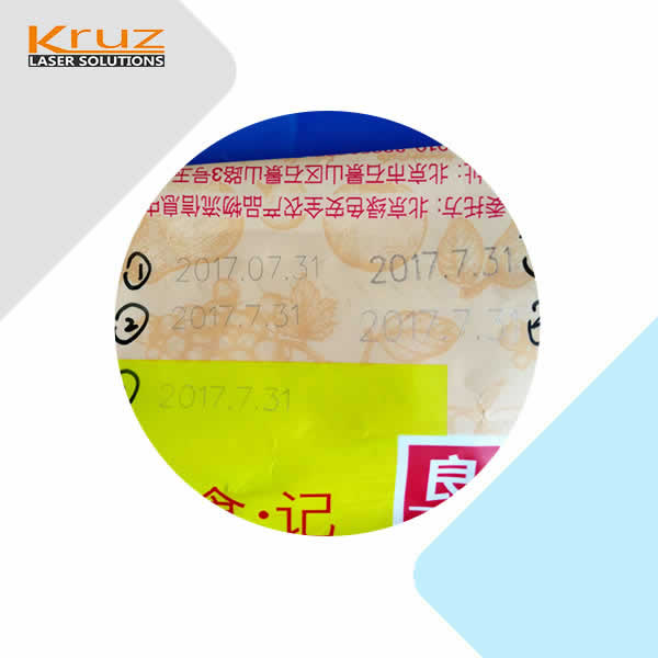 PLASTIC FOOD PACKAGE LASER MARKING MACHING 
